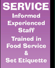 Service: Staff, training, etiquette